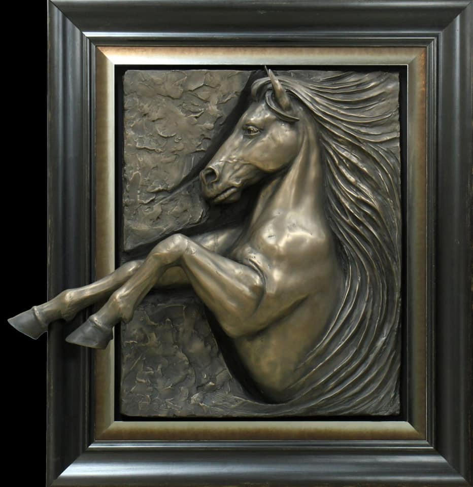 Bill Mack Mustang (Bonded Bronze) (Framed)